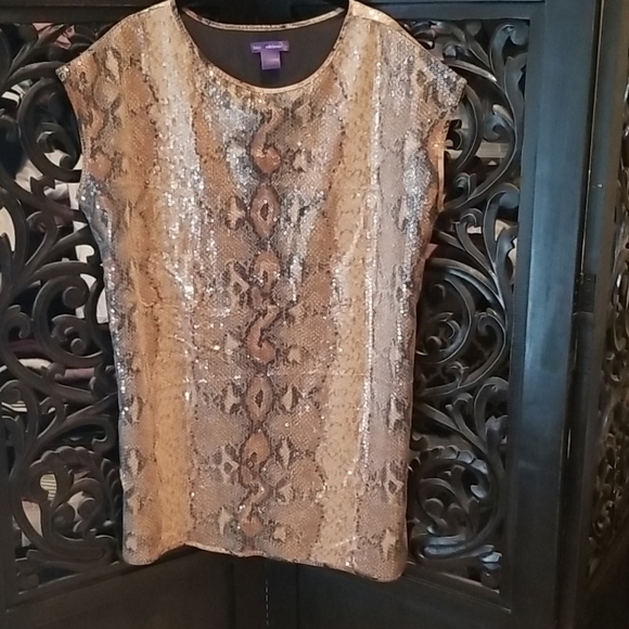 NWOT Libby Edelman Sequin Snake Tunic Dress Large - Picture 4 of 12